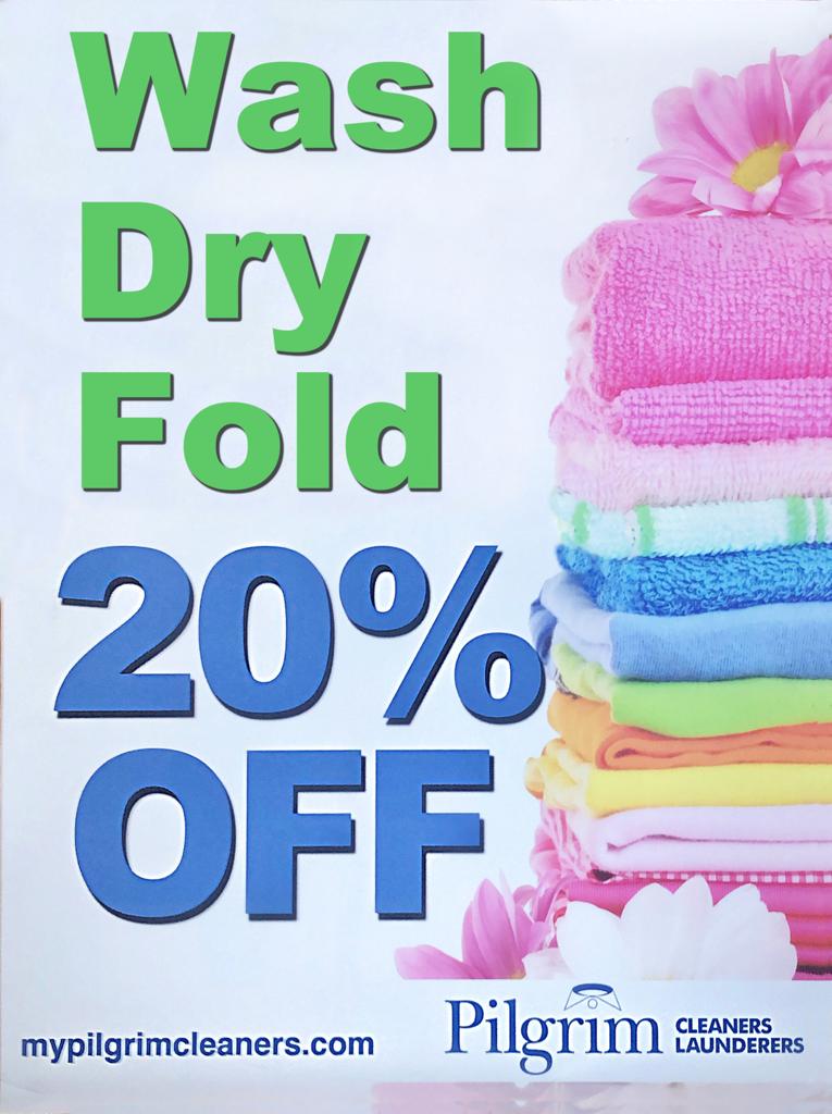 20% OFF: Wash, Dry, Fold